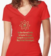 Gayatri mantra Women's Fitted V-Neck T-Shirt