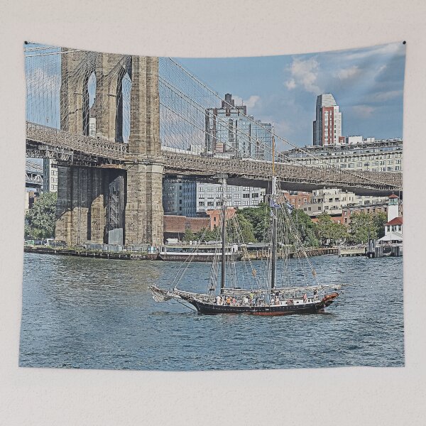 Item preview, New York - Sailing Boat under the Brooklyn Bridge in New York City designed and sold by r-silver.
