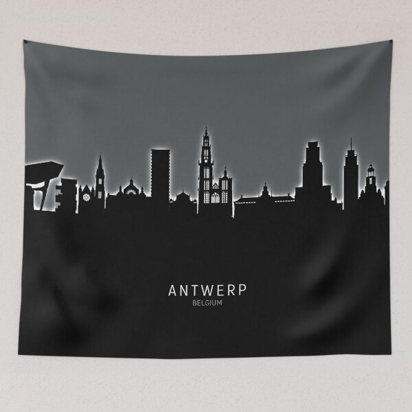 Item preview, Antwerp Belgium Skyline designed and sold by ArtPrints.