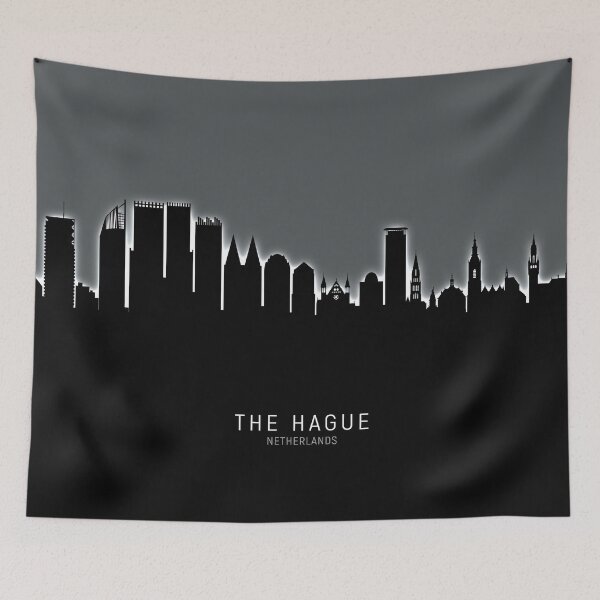 Item preview, The Hague Netherlands Skyline designed and sold by ArtPrints.