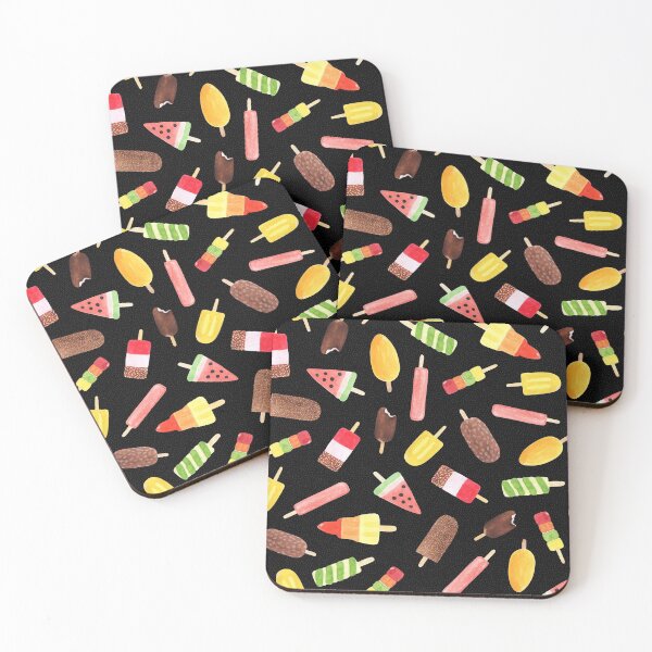 Item preview, Watercolour Ice Lollies // Black designed and sold by The Wellington Boot.