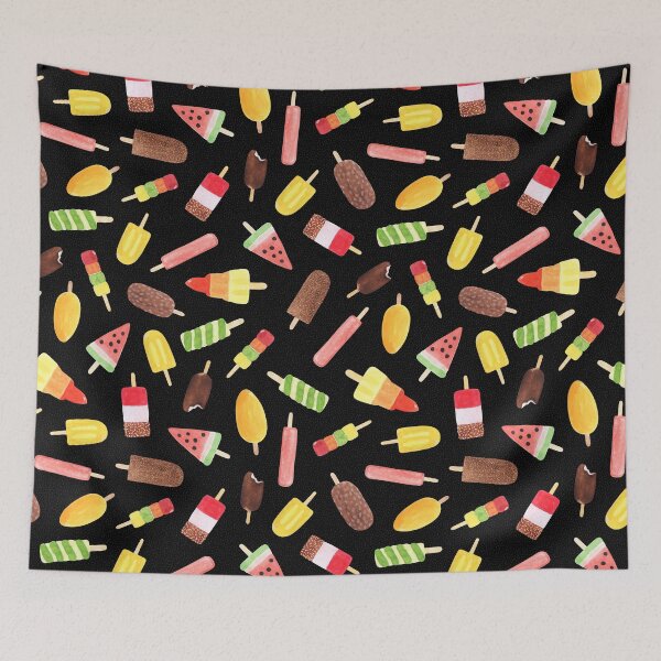 Item preview, Watercolour Ice Lollies // Black designed and sold by The Wellington Boot.
