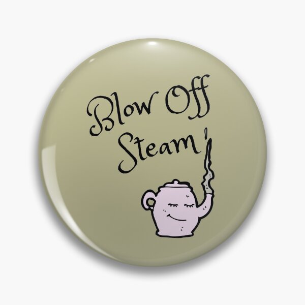 Item preview, Blow Off Steam on A Neutral, Olive-based Green Background designed and sold by Amalzaki.