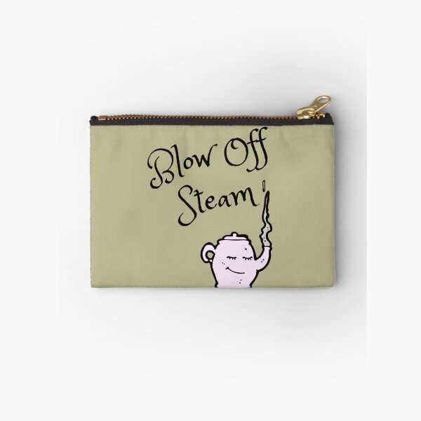 Item preview, Blow Off Steam on A Neutral, Olive-based Green Background designed and sold by Amalzaki.
