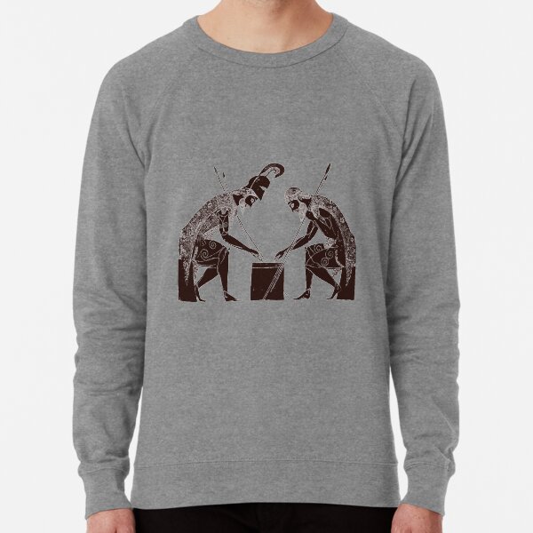 Achilles and Ajax playing a game of dice Lightweight Sweatshirt