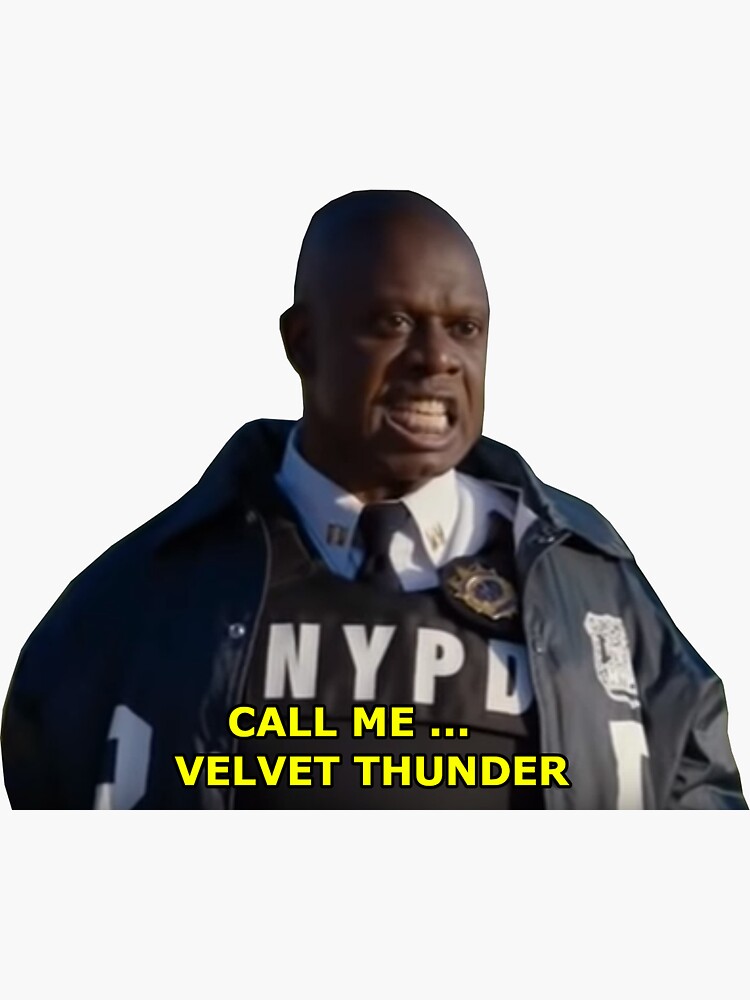 Thumbnail 3 of 3, Sticker, brooklyn 99 velvet thunder designed and sold by ryan597.