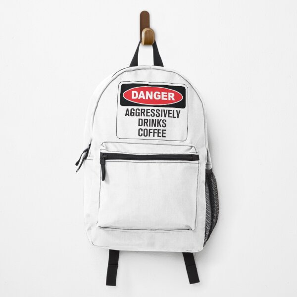 Item preview, Funny Danger Warning Aggressively Drinks Coffee designed and sold by Rott515.