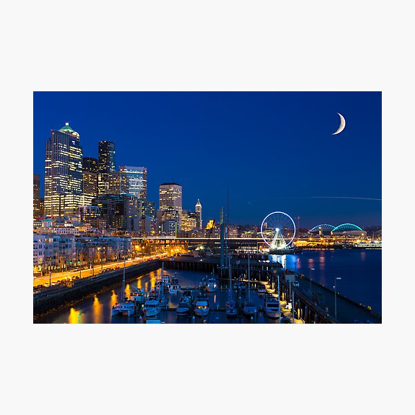 Item preview, Seattle Waterfront at Twilight designed and sold by Jim Stiles.