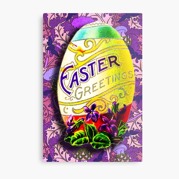 EASTER GREETINGS Metal Print