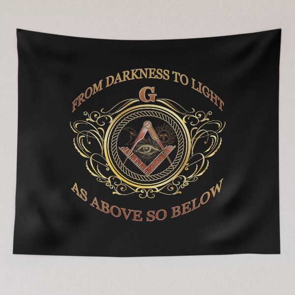 Item preview, Freemason Logo Masonic Lodge 2B1Ask1 From Darkness To Light Mason Symbol designed and sold by TopTeeShop.