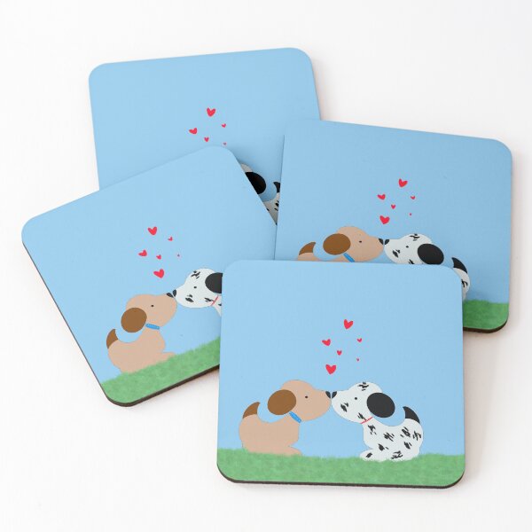 Item preview, Two cute puppies and love hearts designed and sold by Diane Hunter Art.