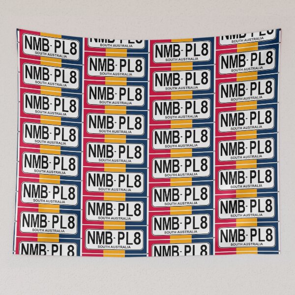 Item preview, NMB.PL8 SA South Australia"Number Plate" Number Plate T-Shirt NMB.PL8 Custom Black and White with SA state Colours designed and sold by JohnnyMyass.