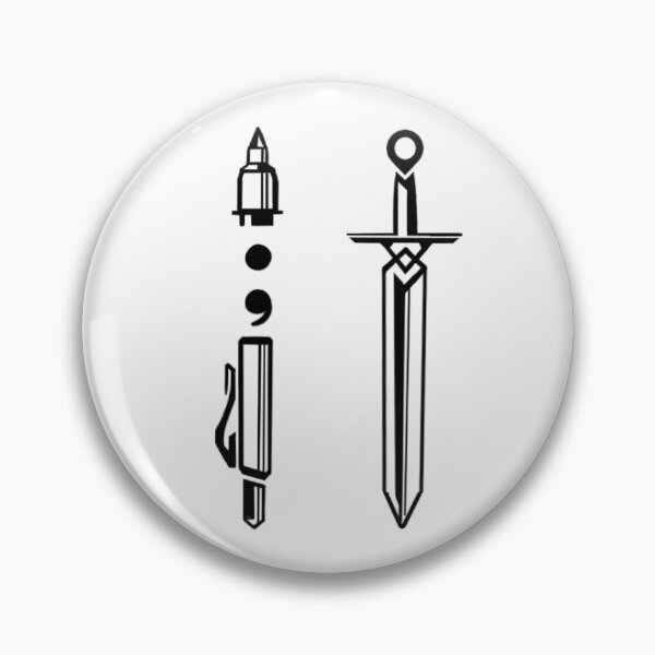 Item preview, the pen is mightier than the sword  designed and sold by asliverofsun.