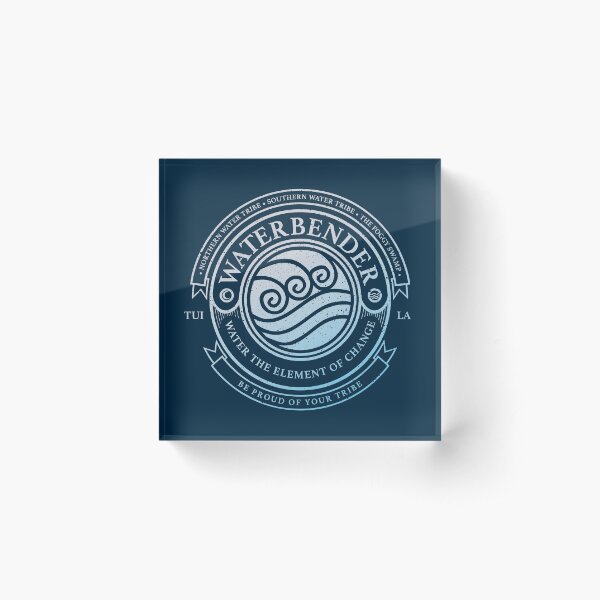 ATLA Waterbender Symbol: Avatar The Last Airbender Inspired-Design Acrylic Block