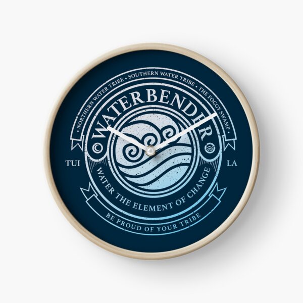 ATLA Waterbender Symbol: Avatar The Last Airbender Inspired-Design Clock