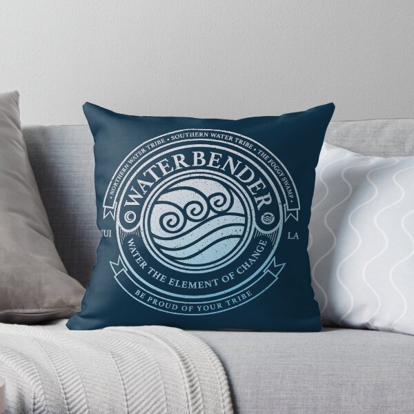 ATLA Waterbender Symbol: Avatar The Last Airbender Inspired-Design Throw Pillow