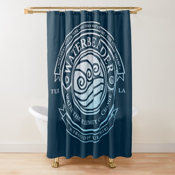ATLA Waterbender Symbol: Avatar The Last Airbender Inspired-Design Shower Curtain
