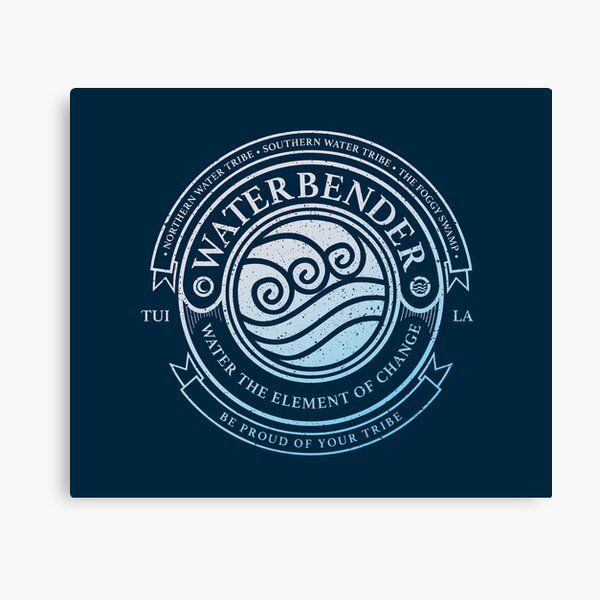 ATLA Waterbender Symbol: Avatar The Last Airbender Inspired-Design Canvas Print