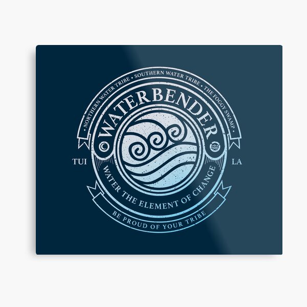 ATLA Waterbender Symbol: Avatar The Last Airbender Inspired-Design Metal Print