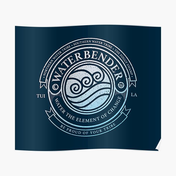 ATLA Waterbender Symbol: Avatar The Last Airbender Inspired-Design Poster