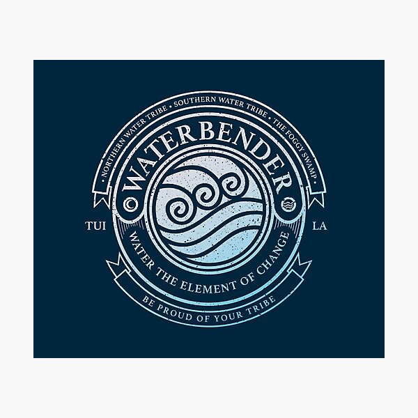 ATLA Waterbender Symbol: Avatar The Last Airbender Inspired-Design Photographic Print