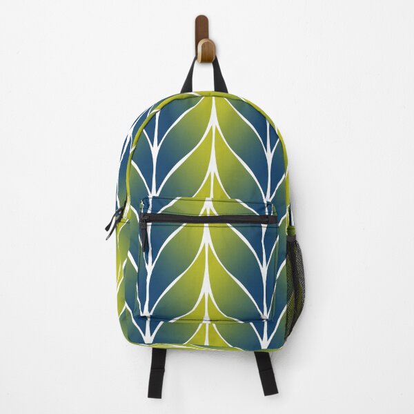 Item preview, Green Blue Leaf Tile Pattern designed and sold by Looly Elzayat.
