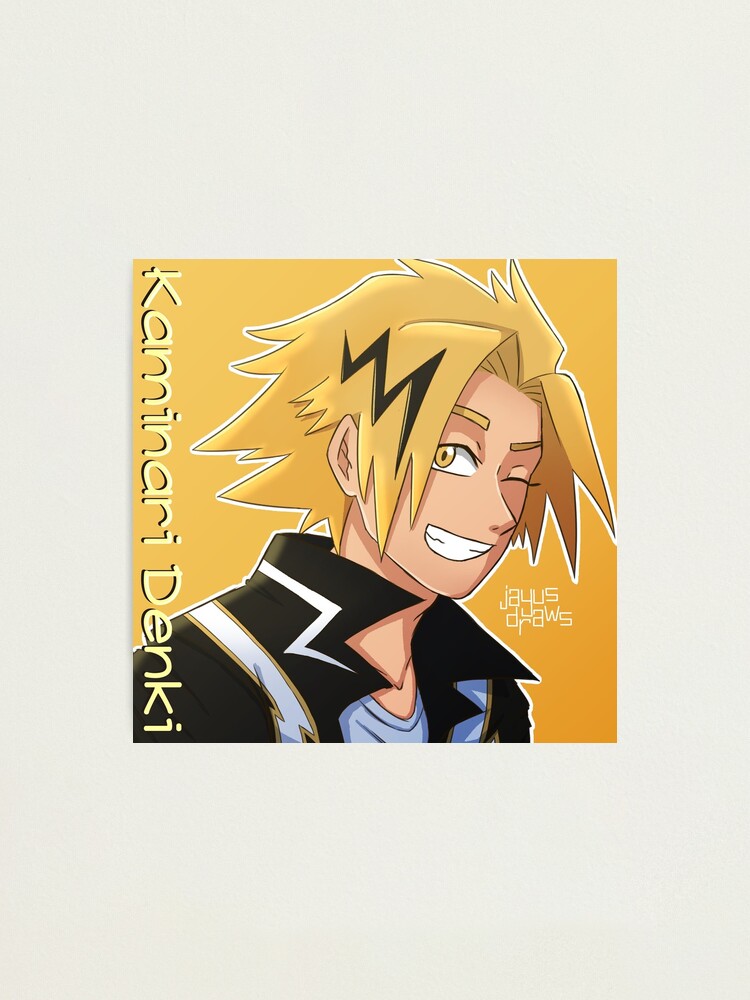 bnha denki kaminari photographic print by jayusdraws redbubble