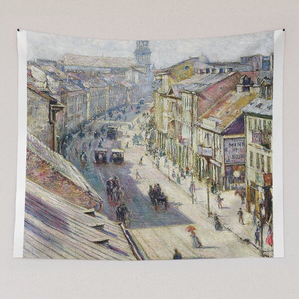 Item preview, Władysław Podkowiński - Nowy Świat Street in Warsaw on a summer's day designed and sold by Impressionist Masters.