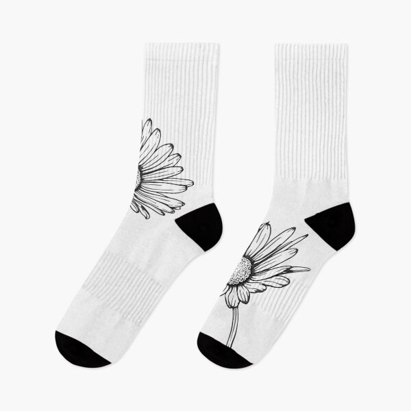 Item preview, beautiful monochrome, black and white daisy flower isolated. designed and sold by Yevheniia Hulinska.