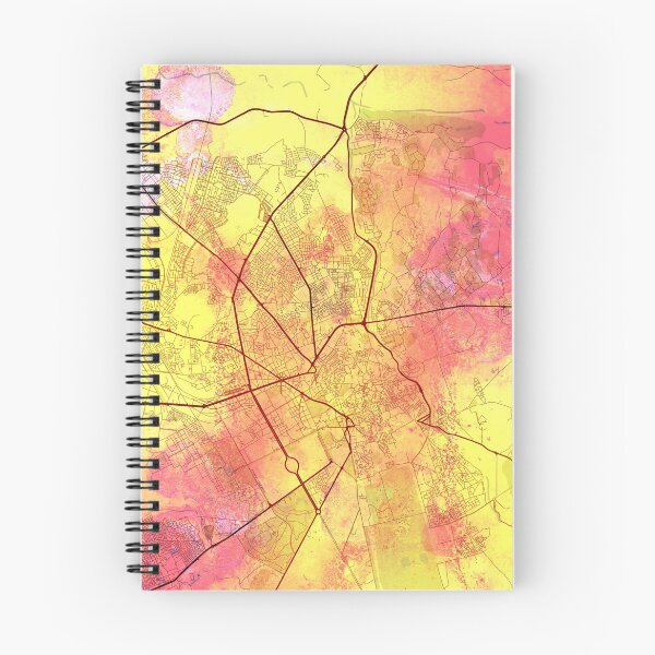 Item preview, Marrakesh Morocco Street Map Magma Eruption designed and sold by IvonDesign.