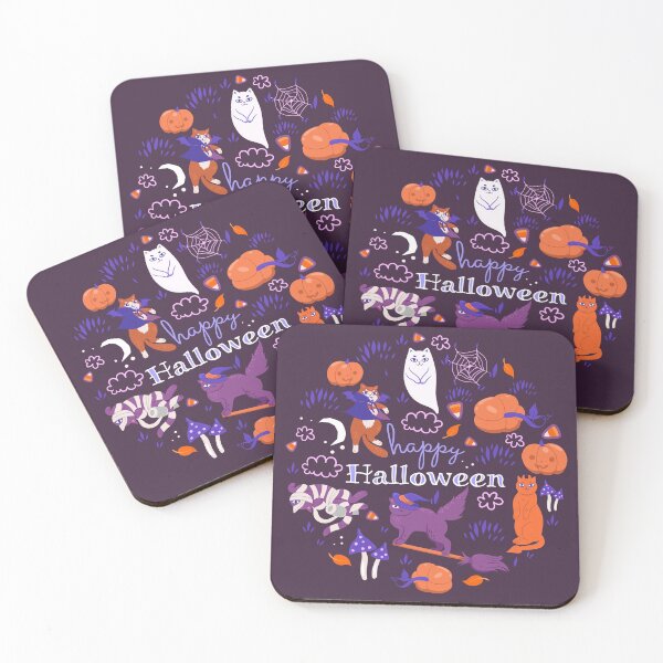 Item preview, cute halloween mystical cats designed and sold by burbura.