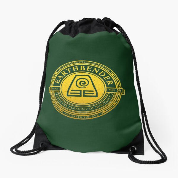 ATLA Earthbender Symbol: Avatar-Inspired Design Drawstring Bag