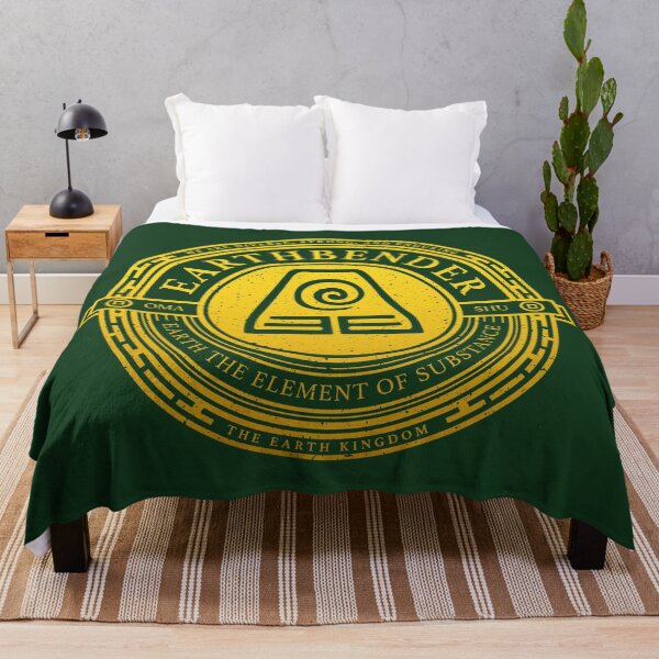 ATLA Earthbender Symbol: Avatar-Inspired Design Throw Blanket