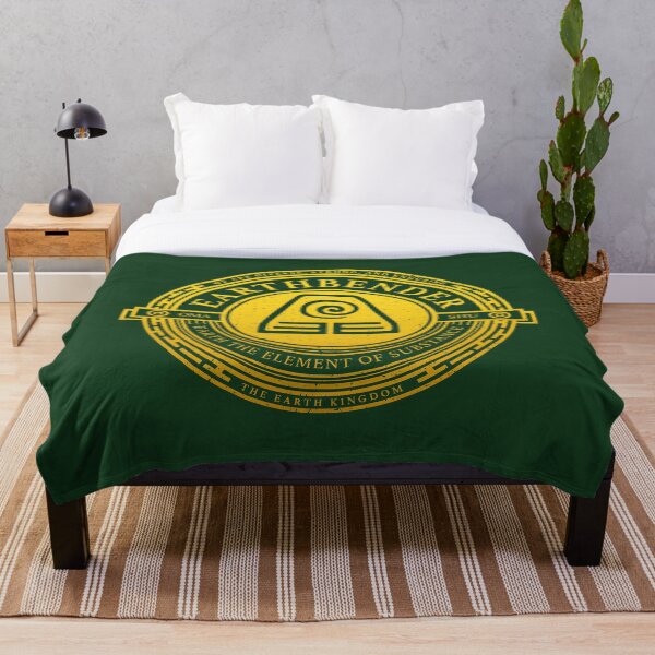 ATLA Earthbender Symbol: Avatar-Inspired Design Throw Blanket