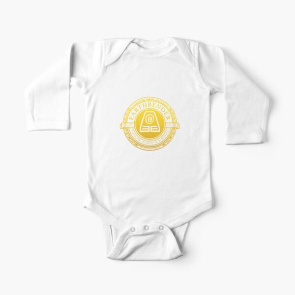 ATLA Earthbender Symbol: Avatar-Inspired Design Long Sleeve Baby One-Piece