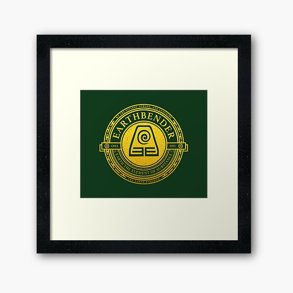ATLA Earthbender Symbol: Avatar-Inspired Design Framed Art Print