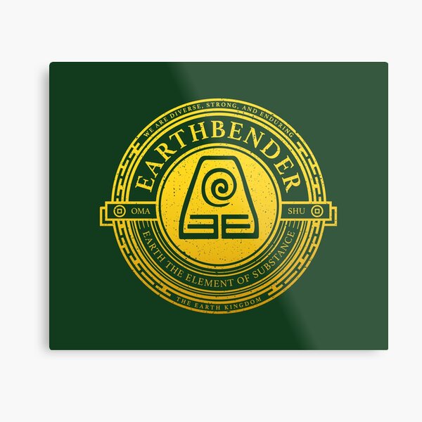 ATLA Earthbender Symbol: Avatar-Inspired Design Metal Print