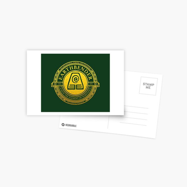 ATLA Earthbender Symbol: Avatar-Inspired Design Postcard