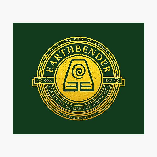 ATLA Earthbender Symbol: Avatar-Inspired Design Photographic Print
