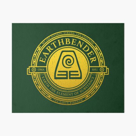 Earthbender Symbol: Avatar-Inspired Design v2 Art Board Print