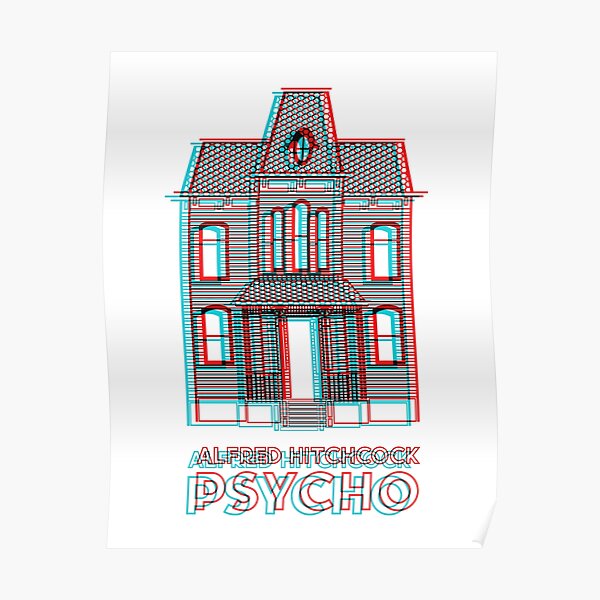 Alfred Hitchcock PSYCHO (Anaglyph) Poster