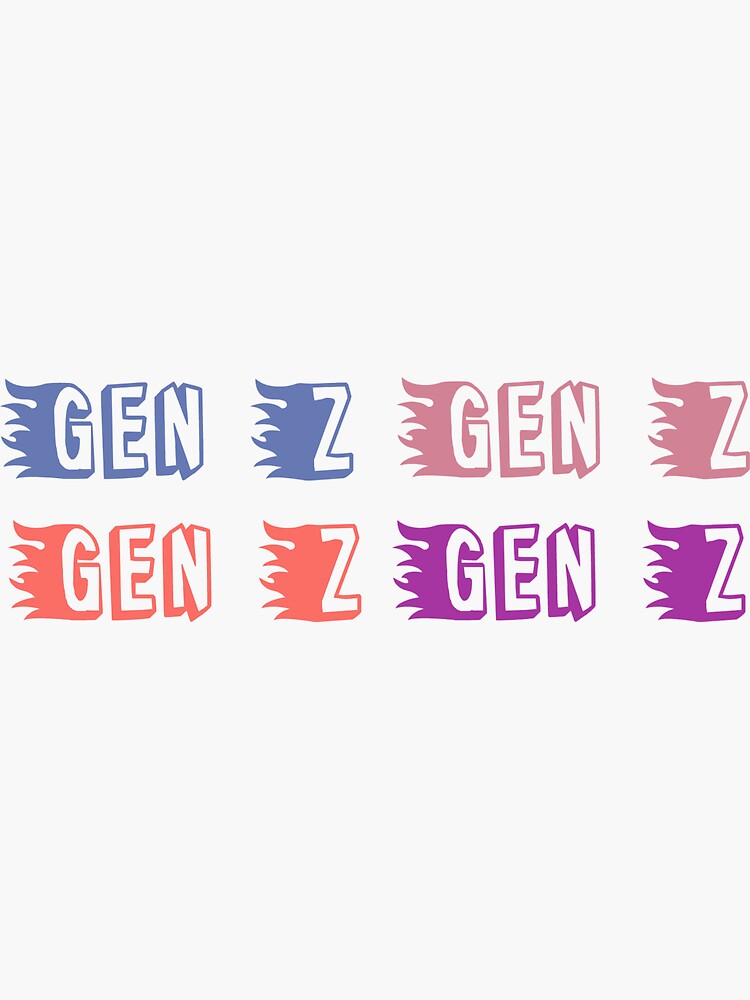 "'gen z' sticker set" Sticker by lily69zetto Redbubble
