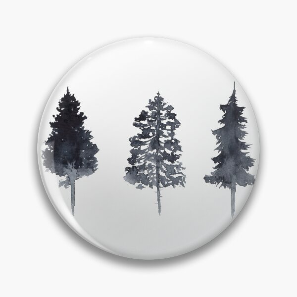 Item preview, Watercolor Pine Trees designed and sold by Threeleaves.
