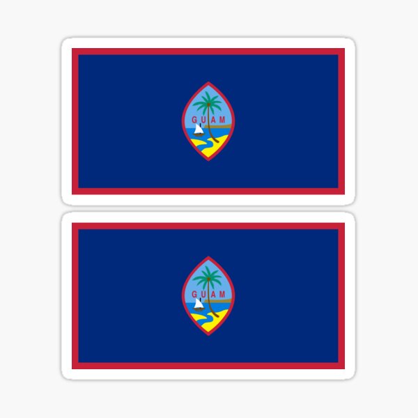 Sticker of Guam Map Flag for Bumper Travel Laptop Tablet Suitcase Hollidays