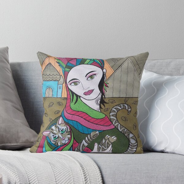 Item preview, Madonna And Cat. Acrylic On Canvas. designed and sold by Joanna Swan.