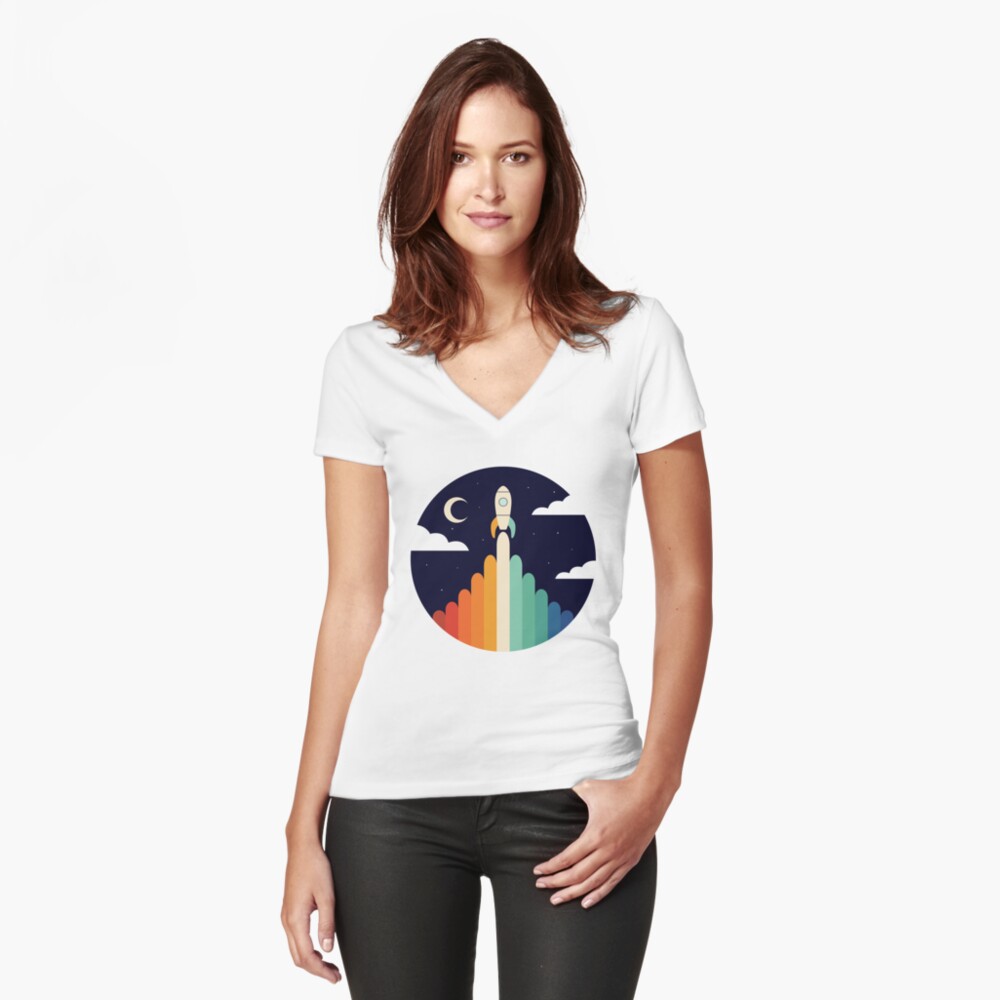 Item preview, Fitted V-Neck T-Shirt designed and sold by AndyWestface.