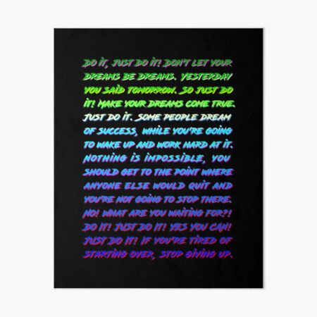 Item preview, DO IT Motivational Speech Shia Lebeouf Text designed and sold by silkdegreestees.