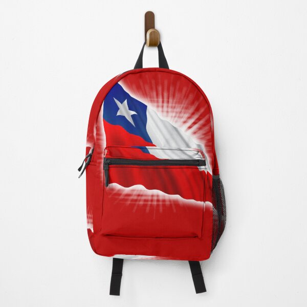 Item preview, Chile, Chilean Flag Light Steel T-Shirt Front CHILE, CHILEAN FLAG designed and sold by #mossasdesign.