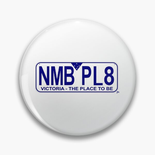 Item preview, NMB.PL8 VIC Number Plate T-Shirt Design Blue with White Background License Plate Victoria designed and sold by JohnnyMyass.