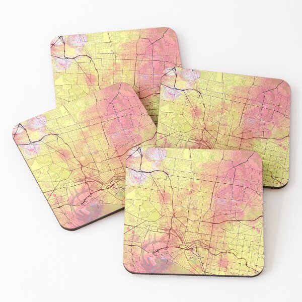 Item preview, Melbourne Australia Street Map Yellow Pink designed and sold by IvonDesign.
